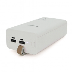 Повербанк PowerBank Bunsey BY-40 30000mAh, Input:MicroUSB+Type-C, Output:2USB/Type-C, QC22.5W/PD20W, White Стрый