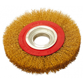 Щітка дискова з латунованого рифленого дроту D150*32 мм MASTERTOOL GM (19-9215)