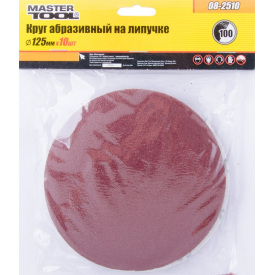 Коло шліфувальне на липучці 125 мм зерно 100 10шт MASTERTOOL GM (08-2510)