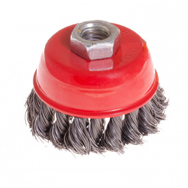 Щітка торцева із плетеного дроту D 75 М14 MASTERTOOL GM (19-7007)