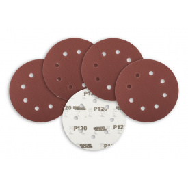 Коло шліфувальне на липучці MASTERTOOL GM 180 мм зерно 120 5 шт (08-1812-H)