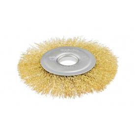 Щітка дискова з латунованого рифленого дроту D115*22,2 мм MASTERTOOL GM (19-9111)
