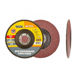 Диск шліфувальний пелюстковий конусний Т29 зерно 150 125*22 мм MASTERTOOL GM (08-3215)