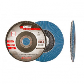 Диск шліфувальний пелюстковий конусний ZIRCONIA Т29 зерно 100 125*22 мм Granite GM (8-32-100)