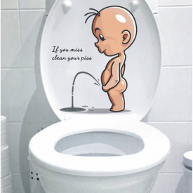 Наклейка 3D UKC в туалет u189 19х26 см