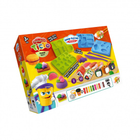 Креативна творчість "Тісто для ліплення "Шеф-кухар" Danko Toys TMD-17-01U…-04U з формами Ресторан Суші 2