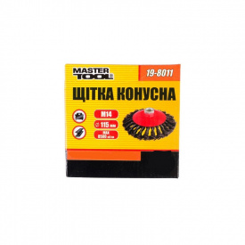 Щітка конусна D115 із плет. дроту М14 MASTERTOOL GM (19-8011)