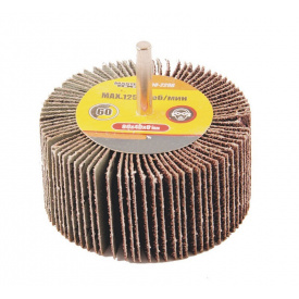Коло шліфувальне пелюсткове зерно 60, 80*40 мм зі стрижнем 6 мм MASTERTOOL GM (08-2296)