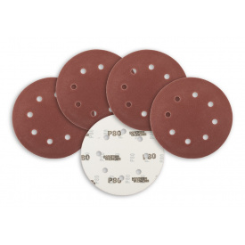 Коло шліфувальне на липучці MASTERTOOL GM 180 мм зерно 80 5 шт (08-1808-H)