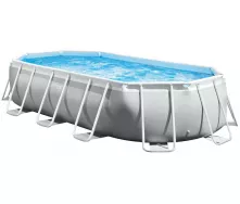 Каркасний басейн Intex 26796 OVAL 503х274х122 см з картриджним фільтром, сходами та тентом