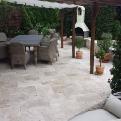 Travertine Травертин плитка для бассейна, двора, дорожек -Tumbled Pattern Set 32 мм Херсон