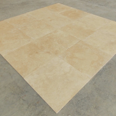 Travertine Плитка из травертина Filled&amp;Honed Extra Light Selection 1.2*61*61 см Хуст