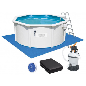 Збірний басейн Bestway Hydrium 56566 (300x120 см) з пісочним фільтром сходами і тентом
