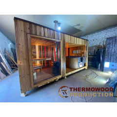 Сауна с чаном на дровах или электрическим спа бассейном от Thermowood Production Краматорськ