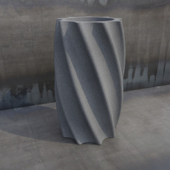 Ваза бетонная Берн 110x50x50 см, уличная садовая Гранит Хмільник