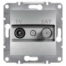 Розетка TV-SAT индивид.1dB без рамки алюминий Asfora, EPH3400461