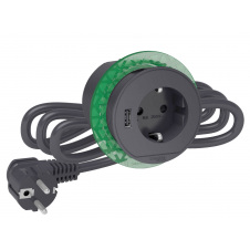Встраиваемый в стол розеточный блок Schneider Electric INS44005 (2К+З)+USB тип А (антрацит)