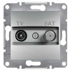 Розетка TV-SAT индивид.1dB без рамки алюминий Asfora, EPH3400461 Ковель