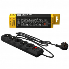 Сетевой фильтр питания LogicPower LP-X5 PREMIUM, 2m black (9583) Косов