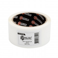 Клейкая лента Polax скотч упаковочный 45мм х 60м Белый (101-189) Талалаевка
