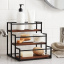 Полка для кухни ванной или бара деревянная на 3 ступени для бутылок,стойка ступенчатая для сиропов настольная SW00518 Київ