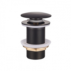 Донный клапан для умывальника Mixxus POP-UP-04 Black 1 1/4'' (кнопка) (Черный) (MI6140)