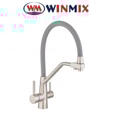 Смеситель для кухни Ухо под осмос рефлекторный Winmix FUL REFLECTOR GREY (Chr-021) SUS304 из нержавеющей стали, Польша
