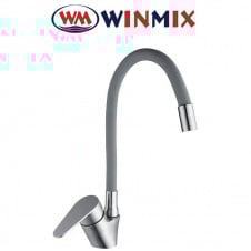 Смеситель для кухни рефлекторный чёрный гусак Winmix ASA REFLECTOR Gray (Chr-011) SUS304 из нержавеющей стали, Польша