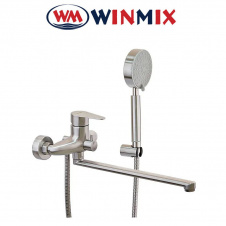 Смеситель для ванны длинный нос Winmix​ Euro ASA NEO (Chr-006) SUS304 из нержавеющей стали, Польша