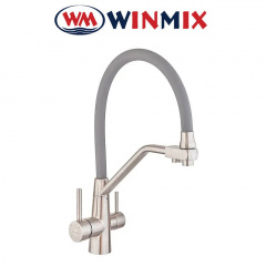 Смеситель для кухни Ухо под осмос рефлекторный Winmix FUL REFLECTOR GREY (Chr-021) SUS304 из нержавеющей стали, Польша Мелітополь