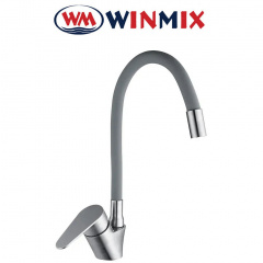 Смеситель для кухни рефлекторный чёрный гусак Winmix ASA REFLECTOR Gray (Chr-011) SUS304 из нержавеющей стали, Польша Энергодар
