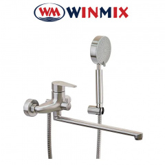 Змішувач для ванни довгий ніс Winmix Euro ASA (Chr-006) SUS304 з нержавіючої сталі, Польща Київ