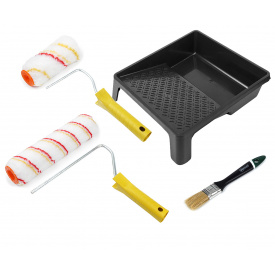 Малярний набір Polax валики "Роял" ванночка та пензель "Англійський" 1" (335-40)