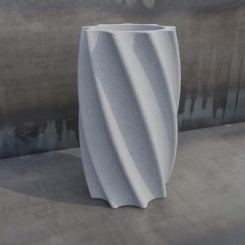 Ваза бетонная Берн 110x50x50 см, уличная садовая Гранит