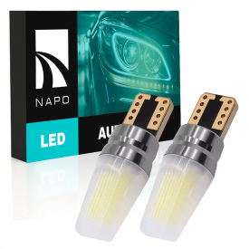 Комплект світлодіодних ламп Napo T10-COB10-Lens W5W T10 2 шт Білий (2508366840)