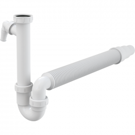 Сифон для мойки Alcaplast пластик, белый (A83-DN50/40)