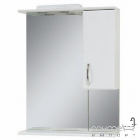 Зеркало с подсветкой и шкафчиком справа СанСервис Стандарт Z-70 белый