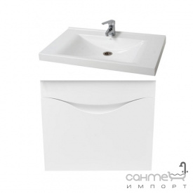Подвесная тумба под раковину СанСервис Smile 65 Элит белая