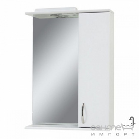 Зеркало с подсветкой и шкафчиком справа СанСервис Стандарт Z-60 белый