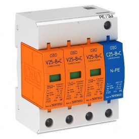 Ограничитель перенапряжений OBO Bettermann (5094463) Тип I+II V25-B+C 3+NPE
