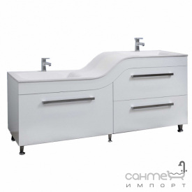 Напольная тумба под двойную раковину Сансервис Family 170 Двойная Family белая