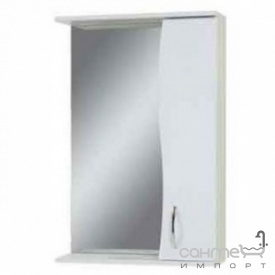 Зеркало с полкой справа СанСервис Эконом ZL-55-ХВ белый