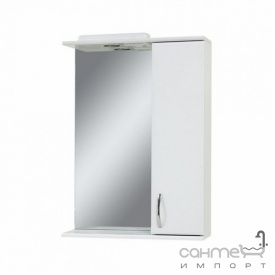 Зеркало с подсветкой и шкафчиком справа СанСервис Стандарт Z-50 белый