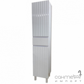 Напольный пенал СанСервис Marble 35 белый, фасад рифленый
