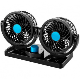 Автомобільний вентилятор салону No Brand Mitchell HX-T303 c регулятором швидкості від прикурювача 12V 27х13.9х11.5 см Чорний (2104618533)