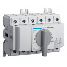 Переключатель Hager HIM306 I-0-II 63А 400/690В 3P 6м