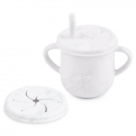 Поильник-непроливайка силиконовый контейнер для снеков 2Life Y1 200 мл Мраморный (vol-10057)