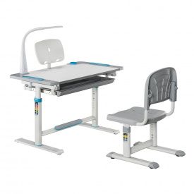 Детская парта-трансформер со стулом Cubby Lupin с жесткой фиксацией Blue (11111)