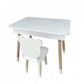 Столик і стульчик No Brand 54х60х45 см Білий (2330423062)