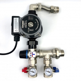 Змішувальний вузол Kvant Labaratory FLOMIX (Т) 25.60 KR 1" для теплої підлоги з насосом